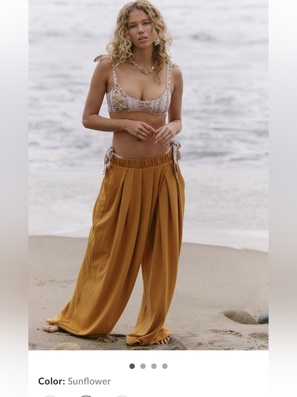 Free People Sunflower Wide Leg Pants Medium